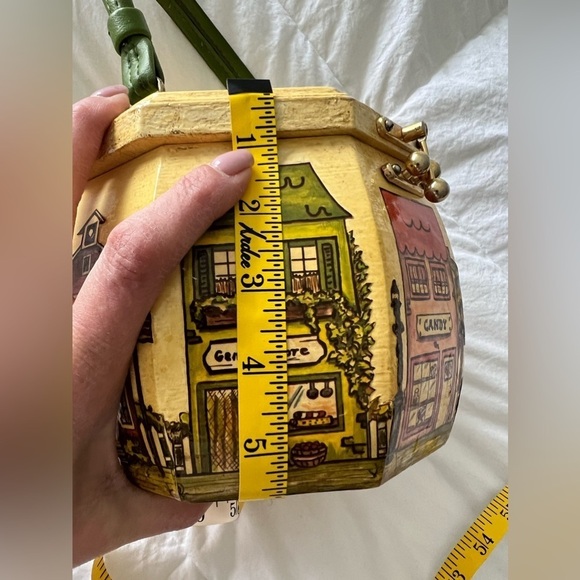 Vintage Wood Purse Village Square Octagon~ Candy Store. - Picture 9 of 11